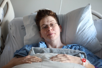 hospital patient in bed